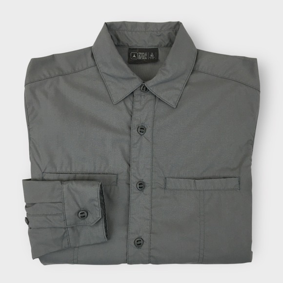 Triple‎ Aught Design Tradecraft Shirt Long Sleeve Button Up Tactical Gray Small - Picture 1 of 7